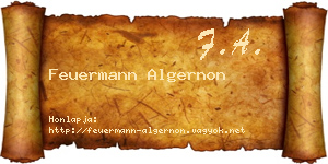 Feuermann Algernon névjegykártya